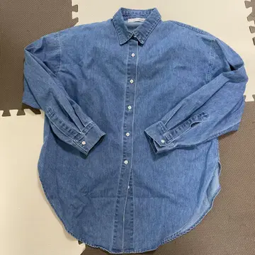 HUMS 데님 블루 긴팔 셔츠