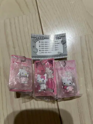 HELLO KITTY 패키지 미니어처 컬렉션 3개 세트