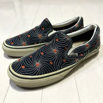 USA 기획 VANS 슬립온 V-98DENIM 데님 자수 US9