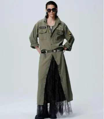 라빠르망 REMI RELIEF MILITARY SHIRTS DRESS