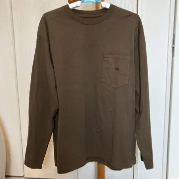 THE NORTH FACE 브라운 롱 T셔츠 XL 퍼플 라벨