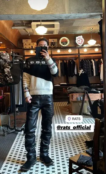 RATS NORDIC KNIT L 사이즈 미사용 새상품 노르딕 스웨터