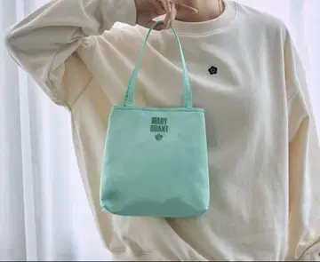 MARY QUANT x PUBLUX 한정판 민트 그린 미니 토트백