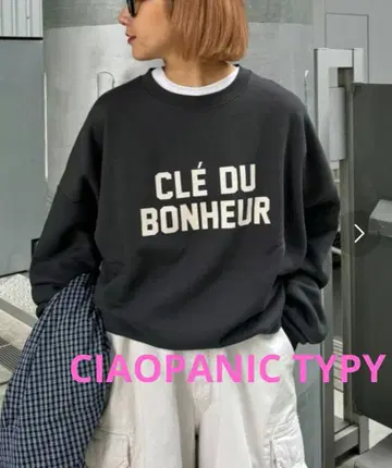 CIAOPANIC TYPY CLE'DU 빅 실루엣 로고 맨투맨 L