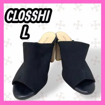 새상품급 [CLOSSHI] 와이드 힐 오픈토