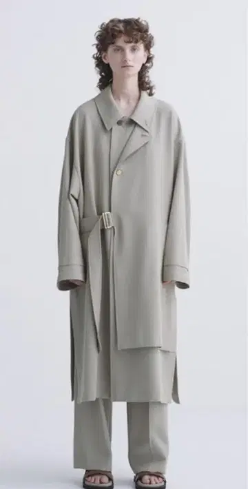 CULLNI 23-SS-036/Layered Tie Locken Coat