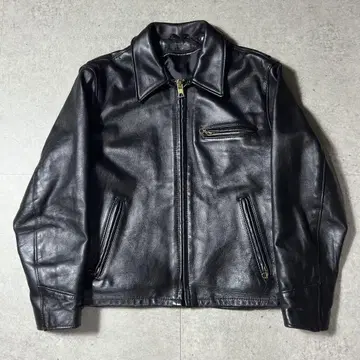 Schott 가죽 자켓 40 블랙 카라 부착 미국제