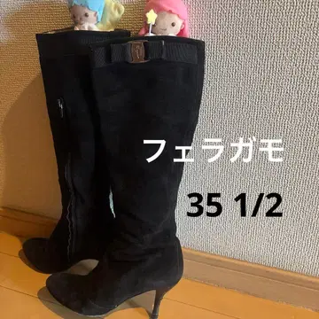 리본 포함 페라가모 부츠 블랙 35 2/1