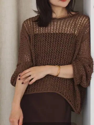 SLOBE IENA 로건 슬로브 별주 메쉬 풀오버