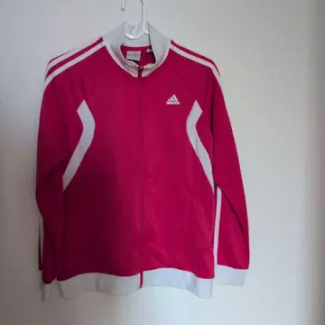 adidas 핑크 풀 집업 저지 M 사이즈
