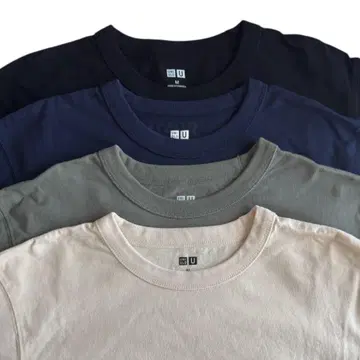 UNIQLO U 남성용 크루넥 T (반팔) M 묶음 판매