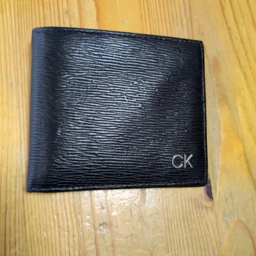 CK 블랙 접이식 지갑 가죽