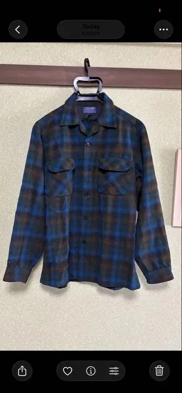 레어 PENDLETON 옴브레 보드 셔츠 60s 펜들턴 셔츠