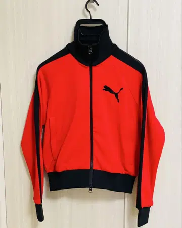 PUMA T7 트랙 자켓 XS 빨간색 푸마 트랙 자켓