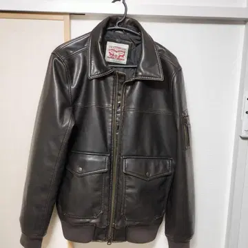 Levis a2 라이트 브라운 가죽 자켓