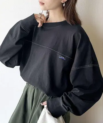 미사용 새상품 JAVA 면 100% 풋볼 긴팔 블랙 S