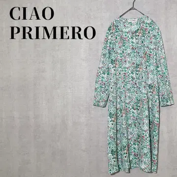 CIAO PRIMERO 꽃무늬 롱 원피스 앞 버튼 사이즈 9(M) 일본제