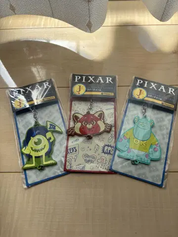 PIXAR 러버 키링 3세트