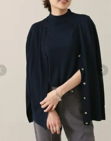 IENA ALBA V넥 앙상블 네이비