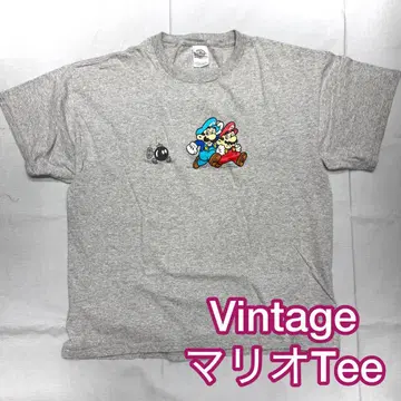 빈티지 마리오 T셔츠 폭탄병 루이지 아이묭 착용 Y2K VTG