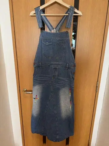 티티카카 자수 데님 살로펫 오버롤