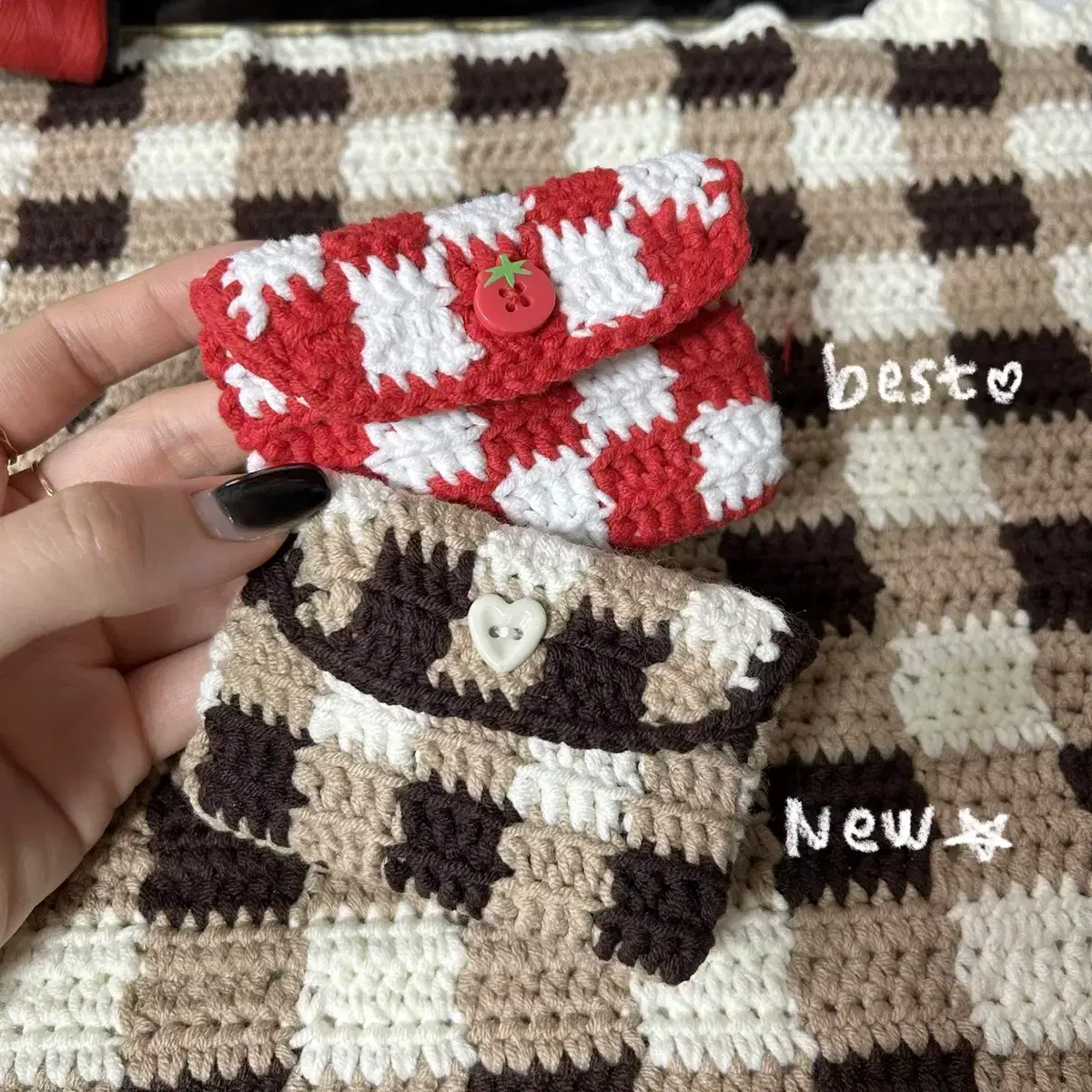 Knit card wallet (7,000₩)