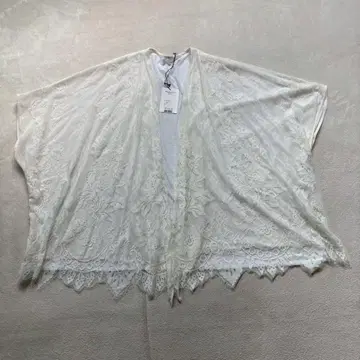 [택 포함 미사용] Glace Class 꽃무늬 레이스 가디건 판초