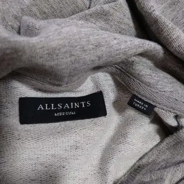 ALLSAINTS 그레이 후드 부착 후드티 M