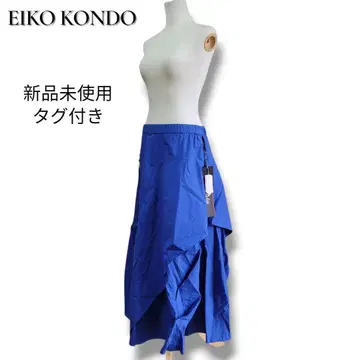 미사용 택 포함 에이코코 비대칭 디자인 롱 플레어 스커트