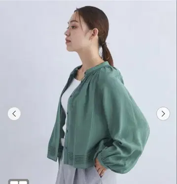 [ 컨디션 최상 ] 결론 시리즈 볼륨 슬리브 하오리 블라우스 그린 라벨