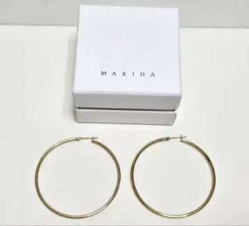MARIHA Innocent Light 후프 귀걸이 2L 골드 컬러