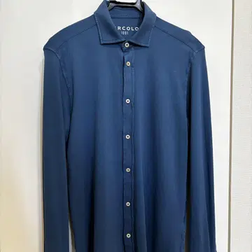 J3590 새상품 시르코로1901 가먼트 다이 카노코 셔츠 블루 L