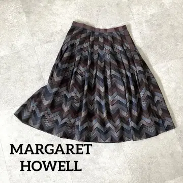 MARGARET HOWELL 플리츠 스커트 미디 스커트 1