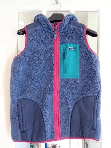 L.L.Bean 플리스 베스트 네이비/터콰이즈 size(XL 18)