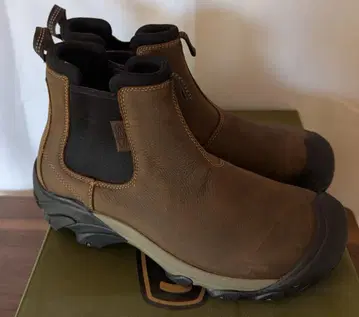 미사용 KEEN 킨 US 10.0 사이드 고어 부츠 브라운 28.0
