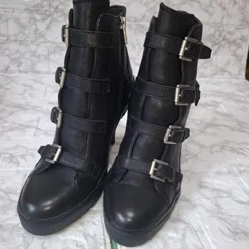 ASH 아쉬 엔지니어 부츠 블랙 24cm 38 사이즈 힐 8.5cm