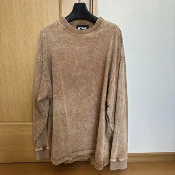 BTMK L/S TEE washed 브라운 M 사이즈
