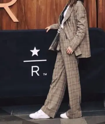 ZARA 체크 무늬 팬츠 셋업