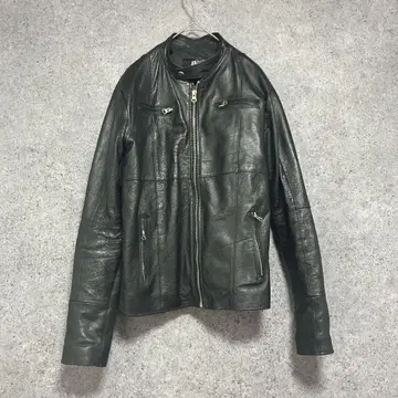 개성파 Y2K 그런지 가죽 후드티 천연 가죽 긴 소매 블랙 라이더 자켓