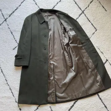 최고급 캐시미어 100% 밀라 쇤 롱 코트 맥시 길이 카키 히요쿠