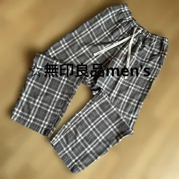 무인양품 men's 이중 거즈 홈 팬츠