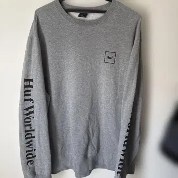 HUF 그레이 크루넥 맨투맨 XXL