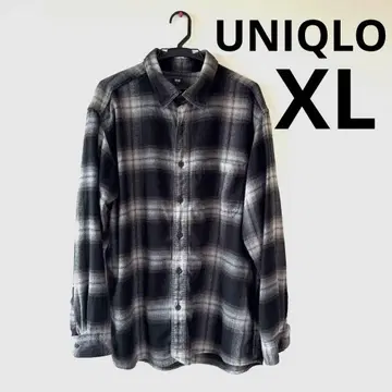 플란넬 셔츠 블랙 유니클로 옴브레 가을 겨울 코디 빅 사이즈 XL