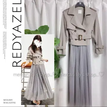 [ REDYAZEL 2way 튤 숏 트렌치코트 ]