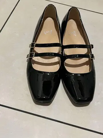 잉그 더블 스트랩 플랫슈즈 24cm