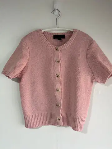 ZARA 핑크 버튼 달린 가디건 S 사이즈