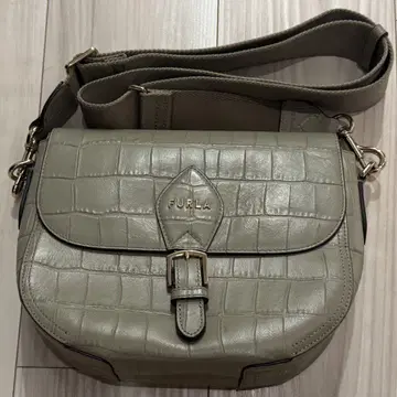 FURLA 악어 엠보싱 가죽 숄더백