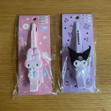 산리오 롱 헤어 클립 마이멜로디 쿠로미 2개 세트
