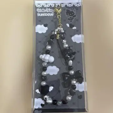 블랙 키티 폰 스트랩 산리오