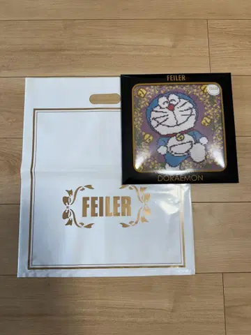 미사용 새상품 페이 도라에몽 미모사 손수건 샵 봉투 포함